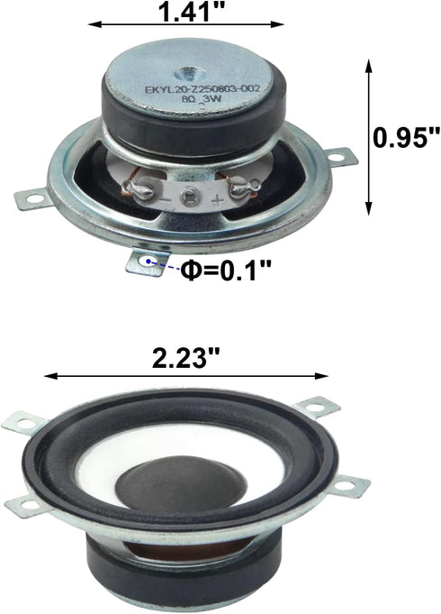 2" 8ohm 3w Arduino Speaker Full Range Speakers for Arduino, DIY Speaker Kit for Replacement Speakers (2 Pack)......