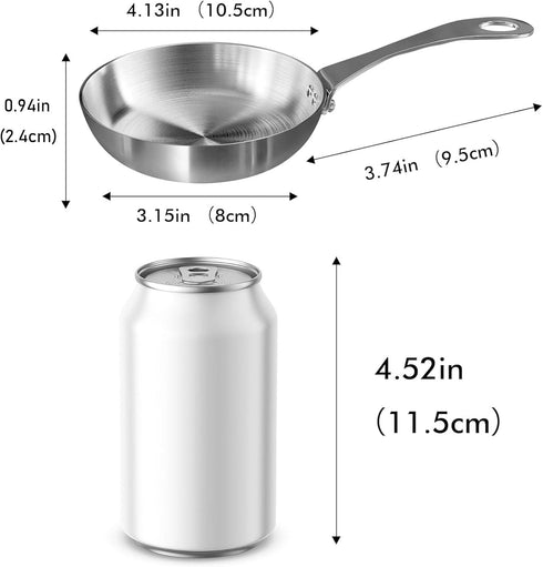 Macevia Mini Sauce Pan,18/8 Stainless Steel Butter Warmer Mini Pan Cooking Sauce Cup with Handle For All Stoves Multipurpose Use for Home Kitchen ...