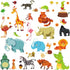 DEKOSH Jungle Animal Wall Decal Pack of Colorful Stickers for Baby Nursery Playroom - Peel & Stick Unisex Safari Theme Kids Wall Decals...