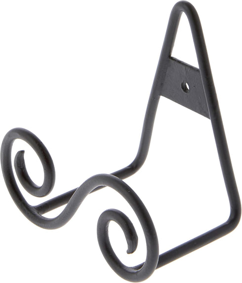 Bard's Black S-Shaped Wall Mountable Display Easel Stand, 3.5" H x 3.75" W x 2.5" D...
