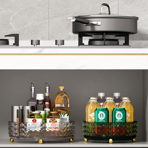 Non Skid Lazy Susan Turntable, 1 Tier Non Skid Spice Rack Turntable, 9 Inch Spinning Organizer, 360 Degree Rotating Seasoning Organizer for Kitche...
