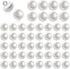 50PCS 10mm Pearl Buttons with Shank Round Pearl Buttons Decorative Buttons for Wedding Dresses, Sewing, Shirts, Jewelry Decorations, DIY Crafts Pl...