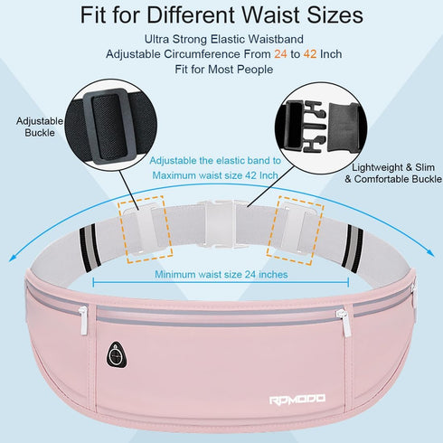 Running Belt Fanny Packs for Women, Water Resistant Large Capacity Waist Pack for iPhone 15 14 13 Samsung, Lightweight Running Phone Holder?Slim M...