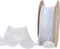 TONIFUL 1-1/2 Inch Wide White Wired Chiffon Ribbon Sheer Organza Ribbons for Crafts Floral Bouquets Wedding Car Party Decorations Valentine's Day ...