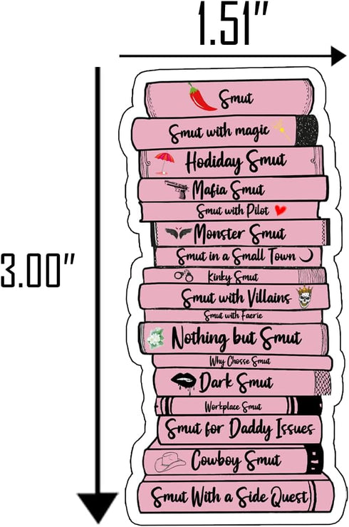 (3pcs) Smut Bookish, Kindle Sticker Types of Smut, Book Stickers for Kindle, Bookish Reading Kindle Stickers, Reading Stickers for Kindle, Booktok...