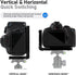 (Real Single) L Bracket Camera for DSLR Vertical Horizontal Switching Tripod Quick Release Plate Compatible with Canon Nikon Sony DJI Osmo Ronin Z...