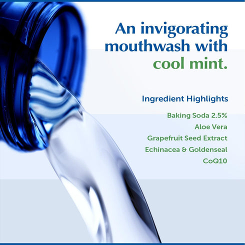 Eco-Dent Alcohol-Free Mouthwash, Mint - Ultimate Essential MouthCare, Oral Care Mouth Wash for Adults, Baking Soda Mouth Rinse with Essential Oils...