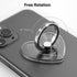 Cell Phone Ring Holder Stand, Transparent Phone Ring Holder Finger Kickstand 360° Rotation Phone Ring Finger Grip Compatible with All Smartphones(...