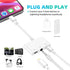 3.5mm Headphone Splitter for iPhone iPad 3 in 1 Earphone Jack Adapter with Fast Charging Lightning Audio Jack Connector Compatible for iPhone 14 1...