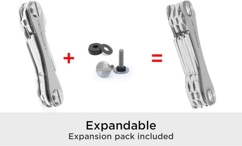 KeySmart Classic - Compact Key Holder and Keychain Organizer (up to 14 Keys) (Titanium)...
