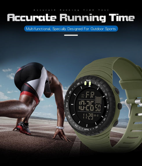 FANMIS Men's Military Sports Electronic Watch Outdoor Mountaineering Multi Function Watch Waterproof Army Tactics Chronograph Large Dial Student S...