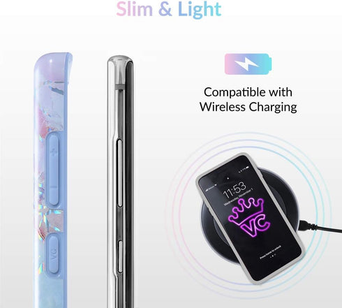 VELVET CAVIAR for Samsung Galaxy Note 10+ Plus Case Marble - Cute Protective Phone Cases for Women, Girls (Holographic Pink Blue)...