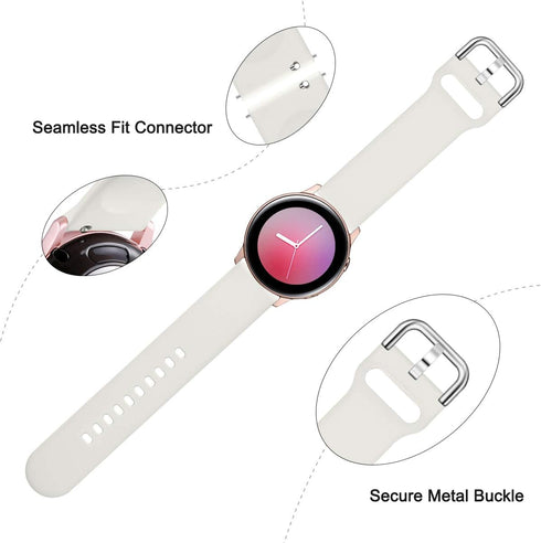 Lerobo Compatible with Samsung Galaxy Active 2 Watch Bands 44mm 40mm, Active Bands, Galaxy Watch 3 41mm Bands, Galaxy Watch Bands 42mm, 20mm Silic...