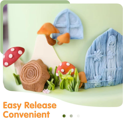 SK 3D Fairy House Christmas Silicone Fondant Mold Cake Decorating Pastry Gumpaste Tool...