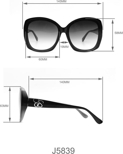 Jessica Simpson Women's J5839 Oversized Butterfly Sunglasses...