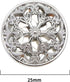 20pcs Clothes Button 25mm Fashion Hollow Flower Alloy Round Shaped Sewing Button for Men Women Blazer Coat Uniform Shirt and Jacket Silver...