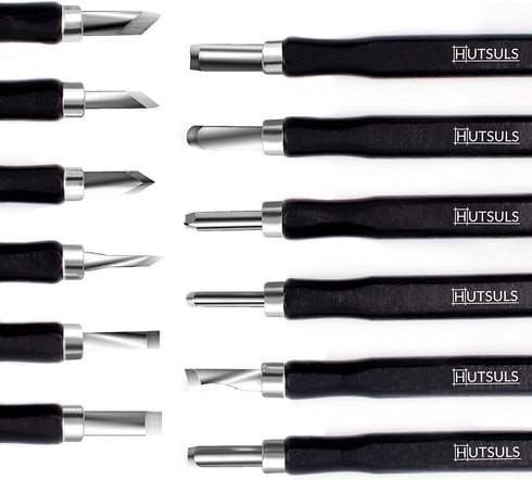 Hutsuls Wood Carving Tools Set - Easy to Use 12 pcs Mini Wood Chisel Beginner Wood Carving Kit for Adults & Kids Carving Kit Gift...