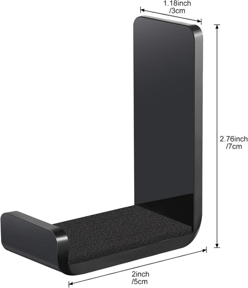 4 Pieces Headphone Hanger Headphone Hook Headset Holders Headphone Wall Mount with Adhesive Glues Headset Acrylic Holder Mount for General Purpose...