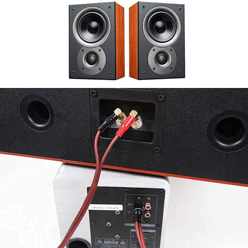 5FT RCA to Bare Wire Speaker Cable Speaker Bare Wire Cables to RCA Plugs Adapter Repair Speaker Cord, Heavy 14 Gauge Speaker Wire to RCA Connector...