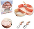 Silicone Suction Plate for Toddlers, Spoon, Fork, Baby Eating Essentials, Toddler plate and Utensils Set(Silicone Baby Feeding Set - Pink Mushroom...