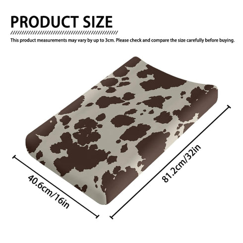 Cows Print Stretchy Changing Pad Covers Ultra Soft Breathable Diaper Changing Table Cover for Baby Boys Girls,Fit Standard 16 x 32 Inch Changing M...