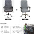 Office Chair Covers, Water Resistant Stretch Computer Chair Slipcover with Durable Zipper Universal Fit Boss Modern Simplism Style High Back Chair...