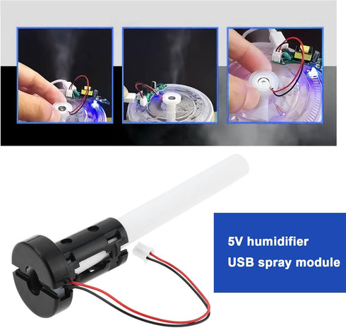 1 Set Atomization Disc 5V Module USB Humidifier Atomization Plate USB Mist Maker Atomization DIY Plate with Timing Switch for Home Work, 729-BIW...