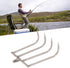 4 Teeth Hand Rake Aquatic Weed Rake Stainless Steel Stainless Steel 4 Teeth Hand Rake Portable Aquatic Weed Rake with 8Mm Threaded Interfa for Fis...
