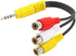 3.5mm Male to 3 RCA Female Video AV Component Adapter Cable for TCL TV, Ancable AV in Adapter 6-Inch 3.5mm Plug to Triple RCA Jack Audio/Video Spl...