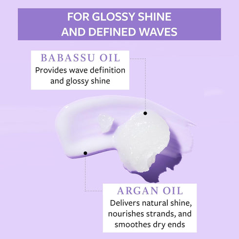 FUNCTION OF BEAUTY Wavy Hair Leave In Conditioner Treatment Base, 7 oz Each (2-Pack) - Sulfate-Free, Provides Wave Definition, Glossy Shine and Sm...