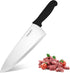 Chef Knife,10 inch High Carbon Stainless Steel Kitchen Knife, Sharp Cutting Knife W/Ergonomic Handle for Household or Business (Black)...