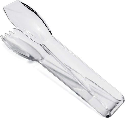 New Star Foodservice 35582 High Heat Plastic, Straight Edge Utility Tong, 6", Clear, Set of 12...