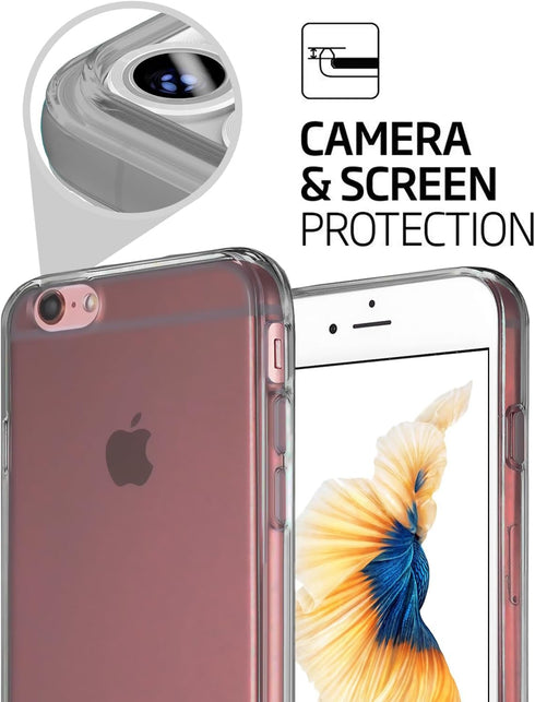 TENOC Phone Case Compatible with iPhone 6 & iPhone 6s, Gray Case Clear Shockproof Protective Bumper Slim Cover for 4.7 Inch...