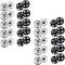 JOSDIOX Sew on Snap Metal Fasten Press Button for Sewing Clothing Silvery and Black (13mm 40sets Silvery and Black)...