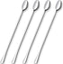 GLAMFIELDS 12-Inch Long Handle Mixing Spoons, Iced Teaspoons, Ice Cream Spoon, Stainless Steel Cocktail Stirring Spoons, Set of 4...