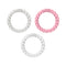 Dr. Brown's Flexees Beaded Teether Rings, 100% Silicone, Soft & Easy to Hold, Encourages Self-Soothe, 3 Pack, Pink, White, Gray, BPA Free, 3m+...