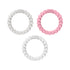 Dr. Brown's Flexees Beaded Teether Rings, 100% Silicone, Soft & Easy to Hold, Encourages Self-Soothe, 3 Pack, Pink, White, Gray, BPA Free, 3m+...