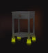 Slipstick CB643 3” Lift Glow in The Dark Bed Risers/Furniture Risers – Adds 3 inch Height for Under Bed Storage & Shows Bed Location in Dark (Set ...
