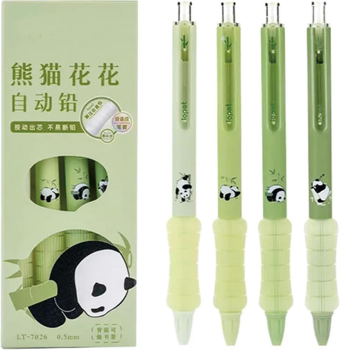 4 Pcs Mechanical Pencils 0.5mm Cute Panda Mechanical Pencil Kawaii Cartoon Pencils School Pencil for Kids Students Girls Women (4Pcs Panda)...