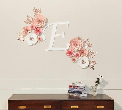 Paper Flowers Decorations for Wall, Large 3D Artificial Fake Flower Wall Decor Baby Girl Boy Nursery Room, Bridal Shower, Wedding Centerpiece, Par...
