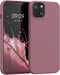 kwmobile Case Compatible with Apple iPhone 13 Case - Slim Protective TPU Silicone Phone Cover - Dark Rose...