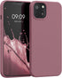 kwmobile Case Compatible with Apple iPhone 13 Case - Slim Protective TPU Silicone Phone Cover - Dark Rose...