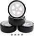 4PCS 12mm Hub Wheels,1:10 63mm Hard Plastic RC Drift Cars On Road Touring Racing Bald Tires for Traxxas HSP Tamiya HPI Kyosho On-Road Drifting Car...