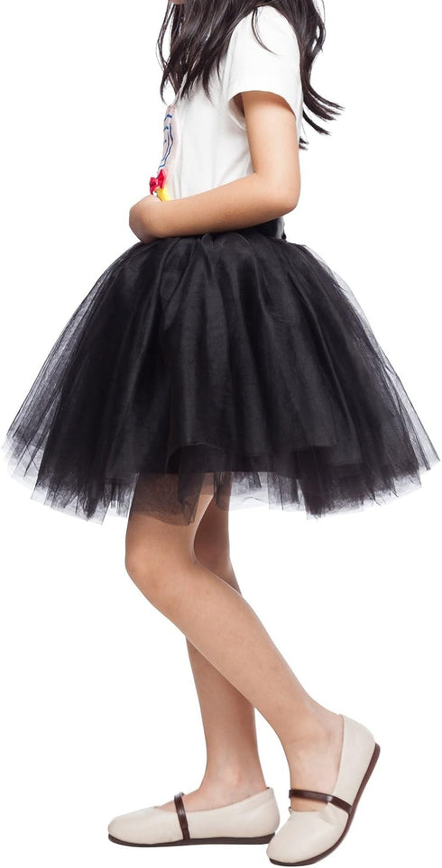 Little Girl Tutu Skirt A Line 7 Layers Tulle Skirt Party Princess Dance Tutus for Girls 4T -6T...