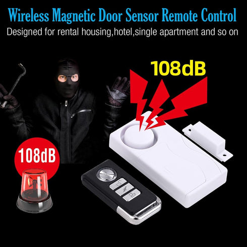 Door Alarm Sensor, Window Door Security Alarm with Remote, Door Alarm for Home Security& Kids Safety, Door Window Alarm Sensor, Home Security Syst...