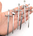 Assorted Rapier Swords Fencing Bookmark Charm Pendant for DIY Jewelry Making Accessaries(12pcs,Antique Silver)...