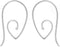 Boma Jewelry Sterling Silver Teardrop Pointed Spiral Pull Through Wire Hoop Earrings...