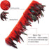 Shekyeon 2yards Rooster Feather Fringe Trim for Costume Decoration (Red)...