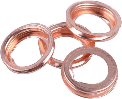 12PCS Car Oil Drainage Gasket, 17mm Auto Copper Crush Washer Oil Drain Plug Gasket, fits Versa Titan G25 G37, Replace 11026-JA00A, 11026-01M02, F4...