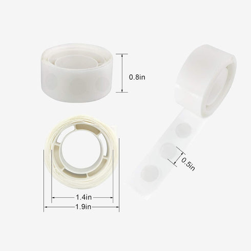 1500 Glue Points Balloon Dot Glue Sticker, 6 Rolls Non-Liquid Glue Removable Craft Adhesive Point Tape for Party Arts DIY Balloon Decorations...